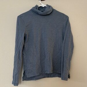 Madewell Blue Turtleneck Top